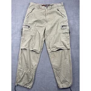 PLUGG Cargo Pants Men's Size 36x32 Paratrooper Skater Beige Grunge